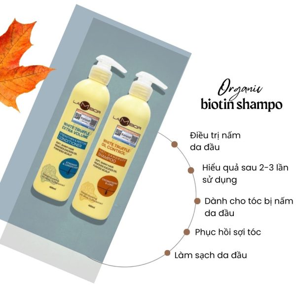 Dầu xả tinh chất nấm, trị gàu, nhờn tăng cường tóc khỏe Lambor 1000ml - Image 3