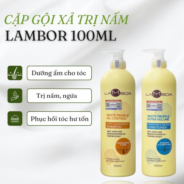 Dầu xả tinh chất nấm, trị gàu, nhờn tăng cường tóc khỏe Lambor 1000ml - Image 8