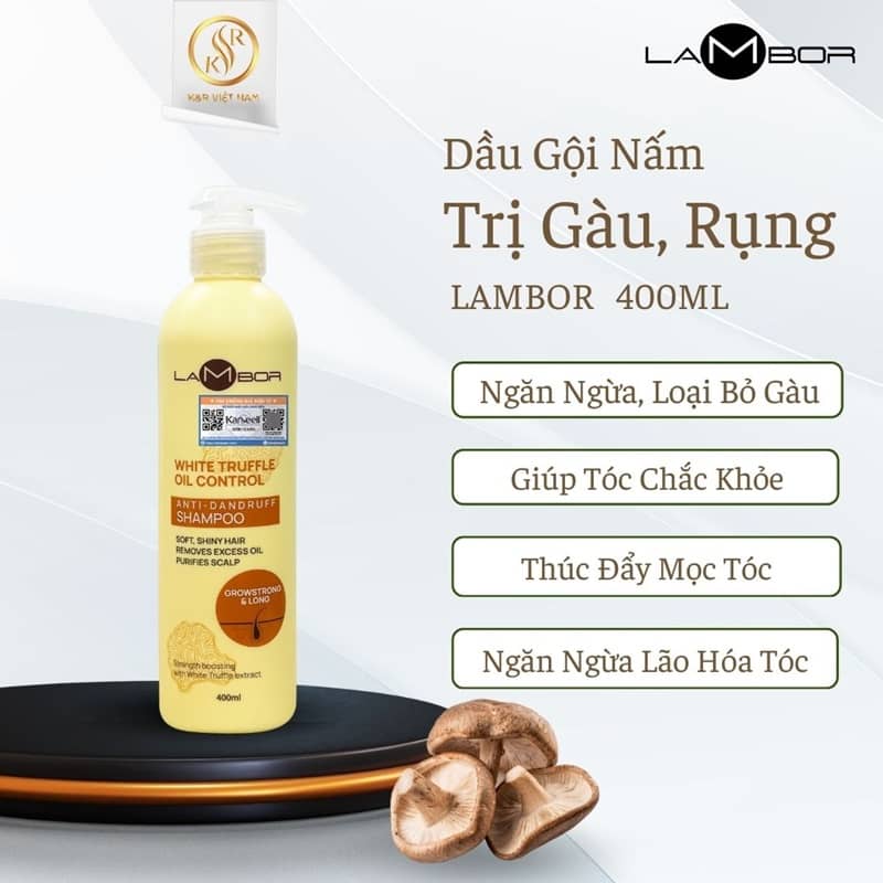 LAMBOR 500ML - 1 Dầu gội Lambor trị nấm, loại bỏ gàu, tăng cường tóc khỏe Lambor 400ml - Image 1