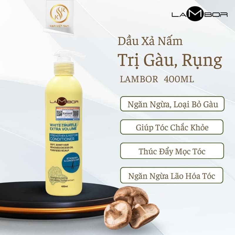 LAMBOR 500ML - 1 Dầu xả Lambor nấm trị rụng, loại bỏ gàu, tăng cường tóc khỏe 400ml - Image 1