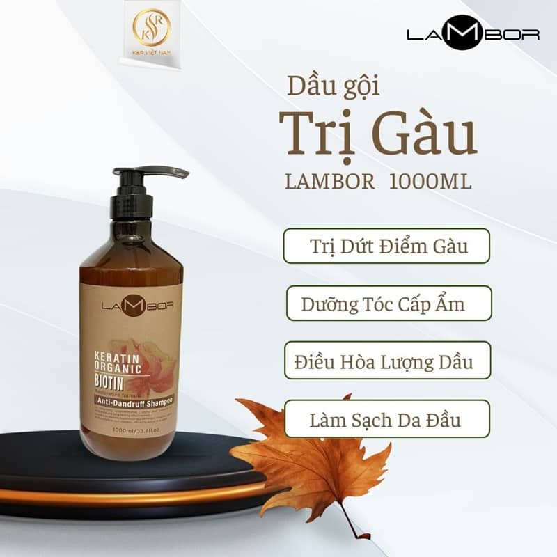 LAMBOR 500ML - 1 Dầu gội trị gàu Lambor 1000ml - Image 1